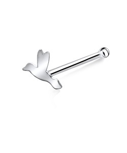 Flying Bird Silver Bone Nose Stud NSKD-136